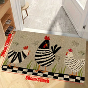 "1pc cartoon chicken kitchen carpet"